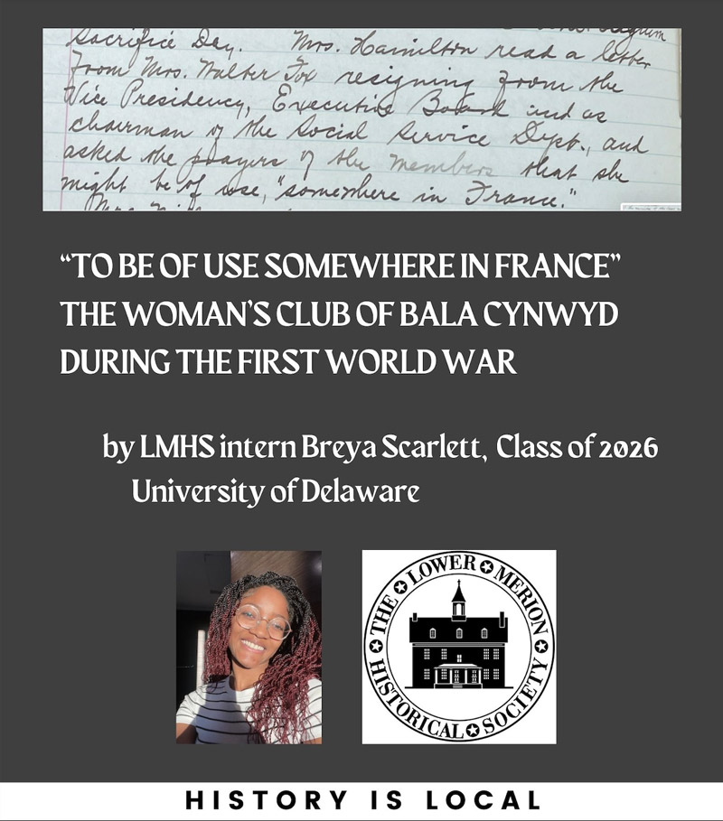 The Woman's Club of Bala Cynwyd During the First World War